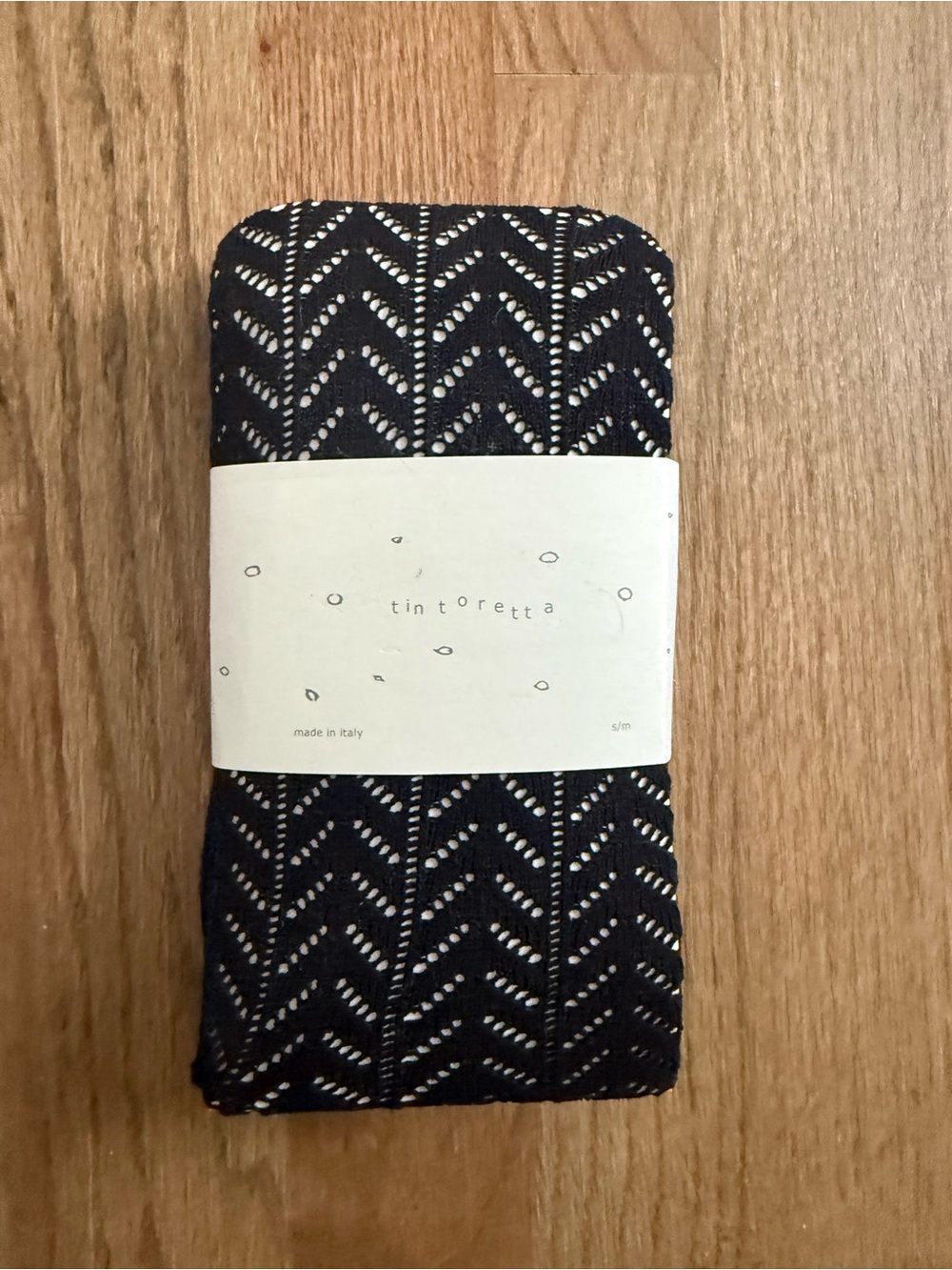 Anthropologie Tintoretta Patterned Knit Tights in Black